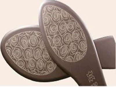 Laser marking on shoes insole